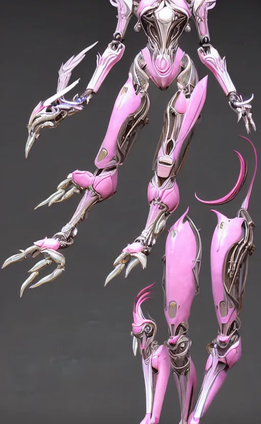 Image similar to extremely detailed goddess shot, front shot, low shot looking up, of a beautiful saryn warframe, that's a giant beautiful stunning anthropomorphic robot female dragon with metal cat ears, standing elegantly on a mountain, detailed sharp robot dragon claws, robot dragon feet, streamlined pink armor, thick smooth warframe thighs, long elegant tail, detailed warframe fanart, destiny fanart, high quality digital art, giantess art, furry art, 3D realistic, warframe art, Destiny art, furaffinity, DeviantArt, artstation, 8k HD, octane render