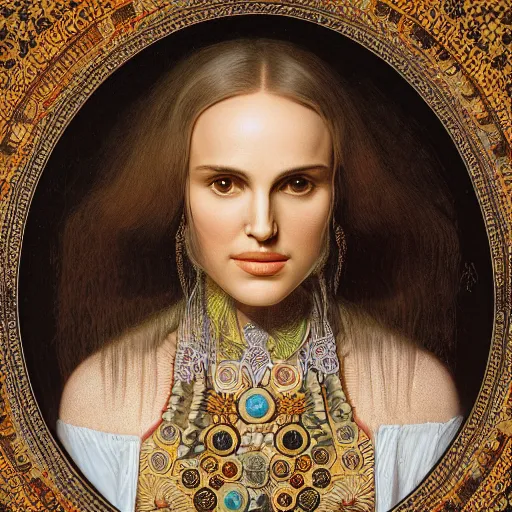 Image similar to portrait of natalie portman by ernst haeckel