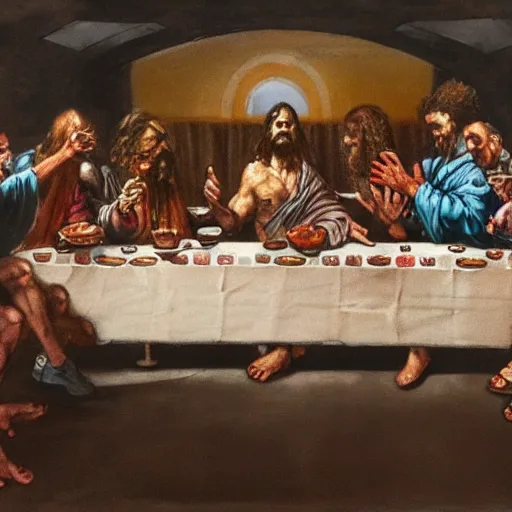 Image similar to The Last Supper by Simon Bisley