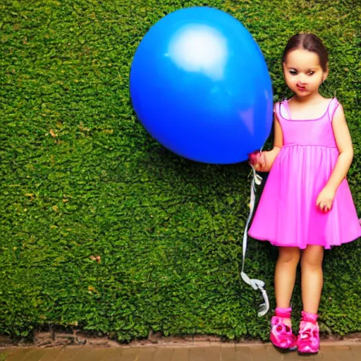 Image similar to girl waiting with balloon