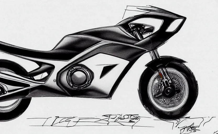 PUSHING MOTORCYCLE WITH THE FRONT WHEEL - SPEED DRAWING #RENATOGARCIA 