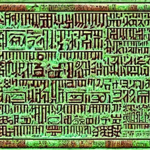 Image similar to the emerald tablets of the matrix, truth reveal