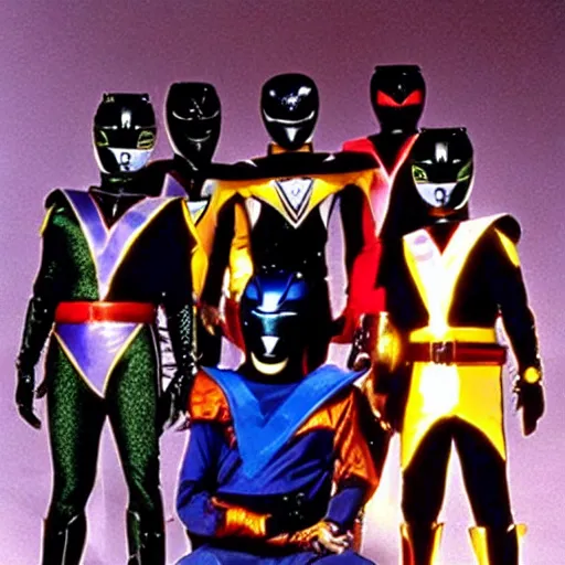 Image similar to crow power ranger, tv still, 1 9 9 7, tokusatsu,