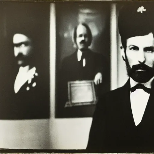 Image similar to photo portrait of a city Mayor photo by Diane Arbus and Louis Daguerre