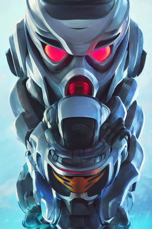 Image similar to epic mask helmet robot ninja portrait stylized as fornite style game design fanart by concept artist gervasio canda, behance hd by jesper ejsing, by rhads, makoto shinkai and lois van baarle, ilya kuvshinov, rossdraws global illumination radiating a glowing aura global illumination ray tracing hdr render in unreal engine 5