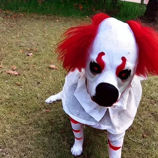 Prompt: a canine Pennywise,cute,realistic