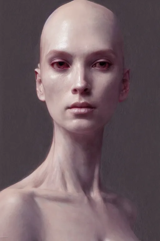 Image similar to Portrait of beautiful pale T\'Pol, artstation, painted by Wayne Barlowe and Greg Rutkowski and zdislav beksinski and Ruan Jia and Mandy Jurgens and Artgerm and william-adolphe bouguereau