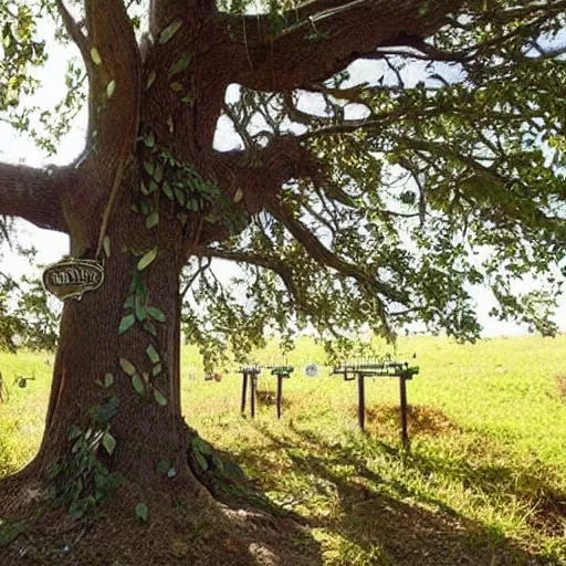 Prompt: A tree that grows beer