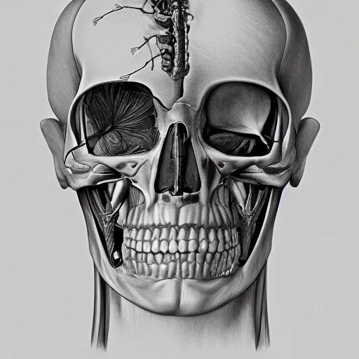 Image similar to anatomical drawing of the number 1 0 0