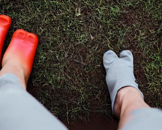 Prompt: mr robert is drinking fresh tea, smoke pot and meditate using his feet in a garden from spiral mug, dark grey hairs, detailed glad face, chest legs, visible belly, happy toes, golden hour closeup photo, red elegant shirt, eyes wide open, ymmm and that smell