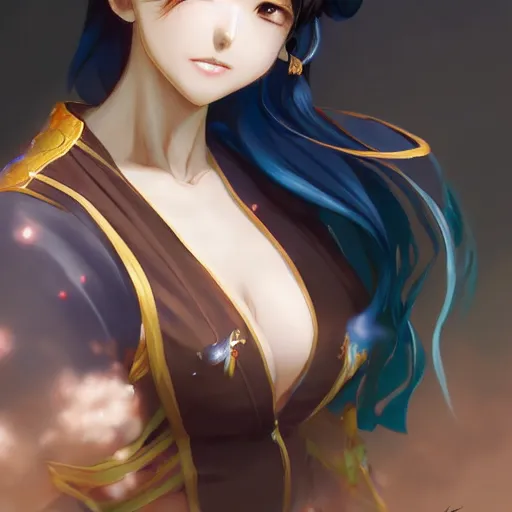 Image similar to A beautiful semi realistic anime portrait of Chun li, by Stanley Artgerm Lau, WLOP, Rossdraws, James Jean, Andrei Riabovitchev, Marc Simonetti, and Sakimichan, tranding on artstation H- 768