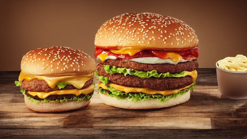 Image similar to a 1 0 0 year old big - mac, photoshoot, product photography, food photography