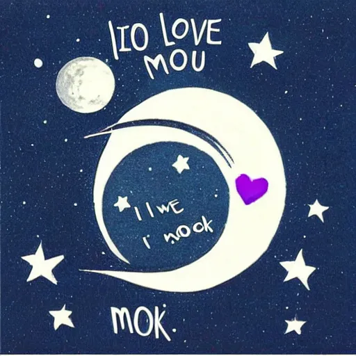 Prompt: i love you to the moon and back