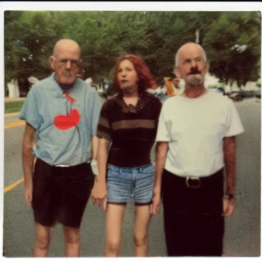 Image similar to found polaroid photo of trash humpers in washington dc