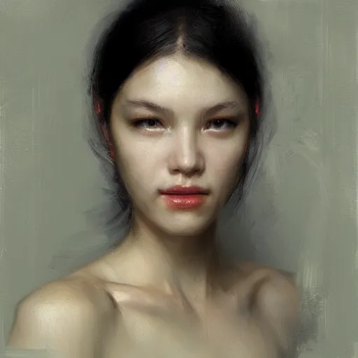 Image similar to portrait of a beautiful woman by ruan jia