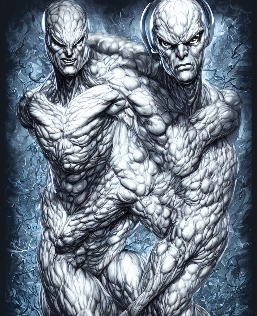 Prompt: a biologic man 4 1 6 0 by artgerm and ernt haeckel, devilman, trending on artstation