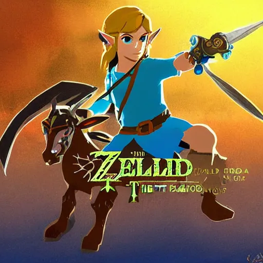 Image similar to a digital painting of The Legend of Zelda: Breath of the wild trending on art station