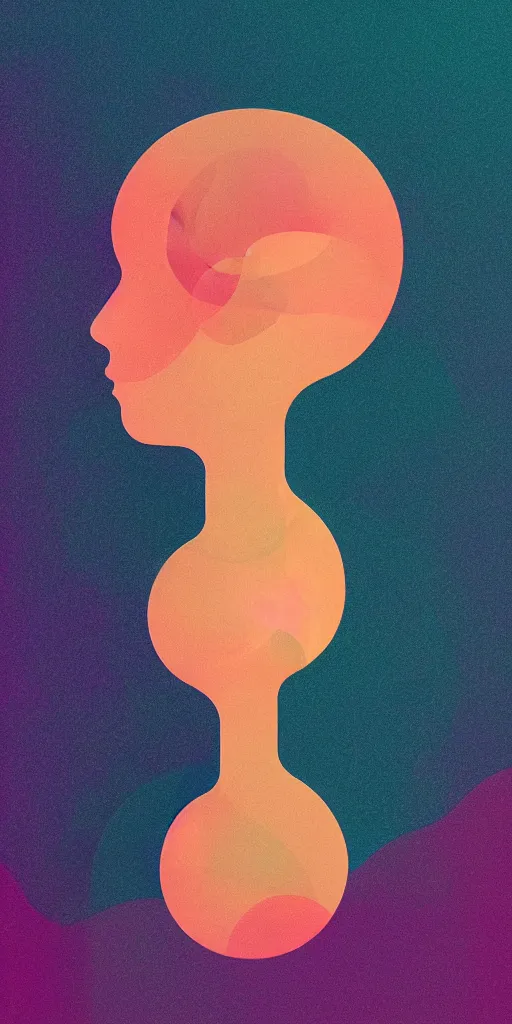 Prompt: minimalist logo icon for a wandering mind, one person, brain funnel, retro psychology, victo ngai, kilian eng, lois van baarle