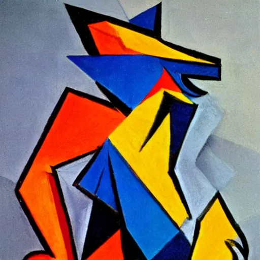 Prompt: Charizard cubism, Pablo Picasso