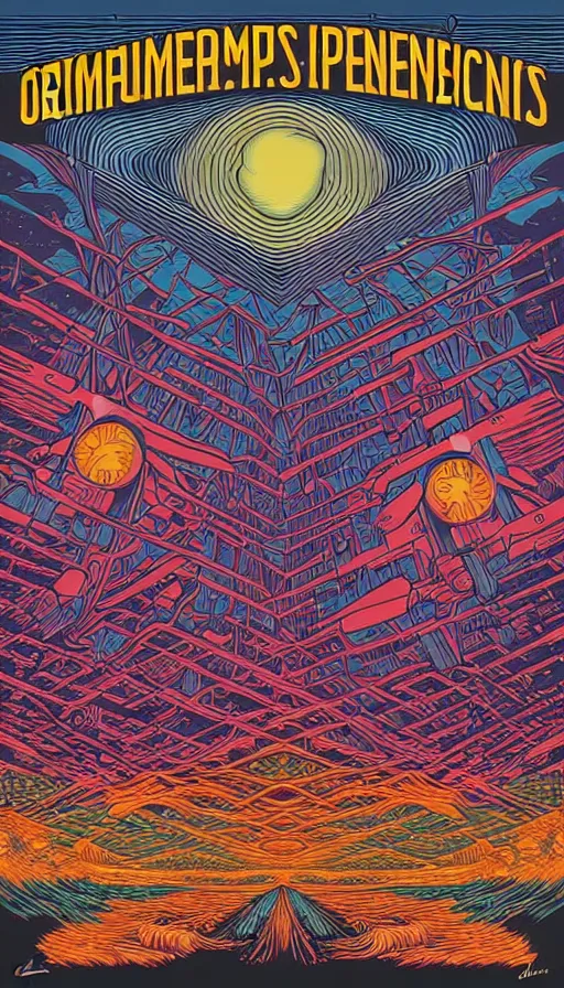 Image similar to the two complementary forces that make up all aspects and phenomena of life, by dan Mumford