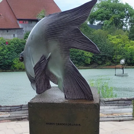 Image similar to fish, but it is a beautiful statue