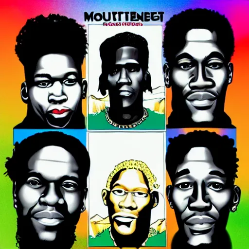 Prompt: young thug, as mount rushmore