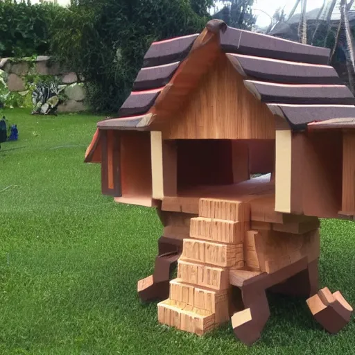 Prompt: bored ape build a house