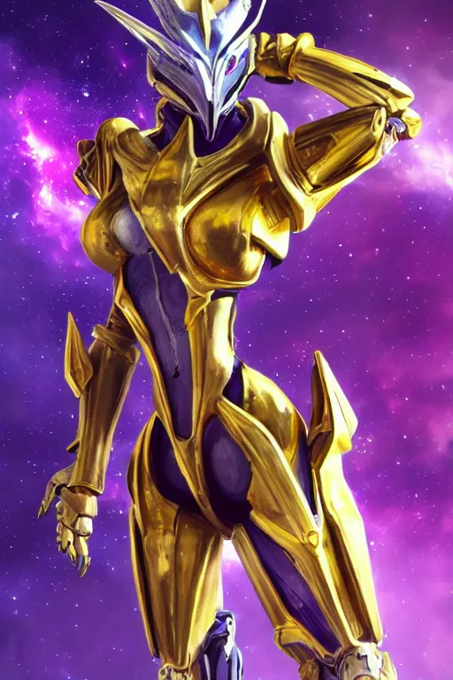 Prompt: galactic hyperdetailed elegant beautiful stunning giantess sexy hot anthropomorphic mecha female dragon goddess, streamlined spines, sharp metal ears, sleek yellow eyes, sleek gold skin, smooth gold armor, bigger than galaxy, epic proportions, epic scale, epic size, warframe destiny fanart, furry, dragon art, goddess, giantess, furaffinity, octane render