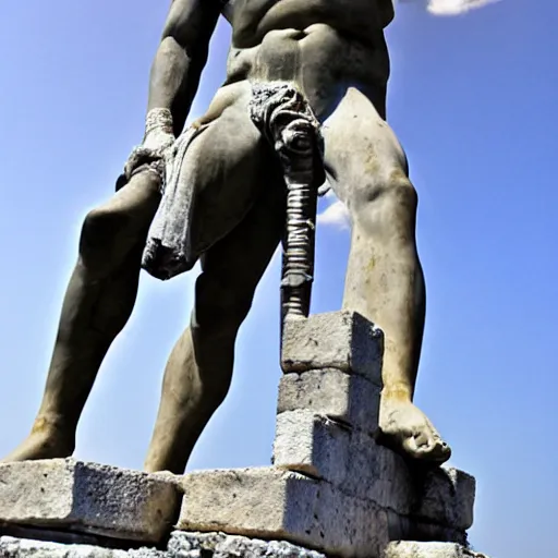 Prompt: the colossus of Rhodes