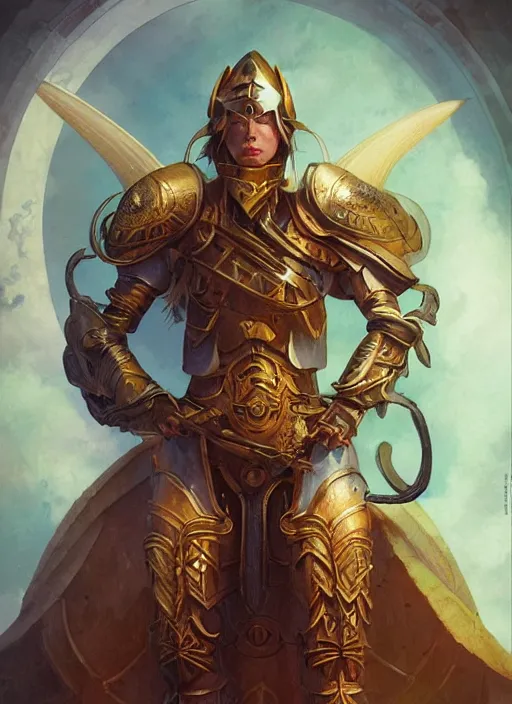 Image similar to hyper realistic photography portrait of medieval religious occult space paladin amazon cinematic, brom, moebius, peter mohrbacher, james gurney, greg rutkowski comic cover