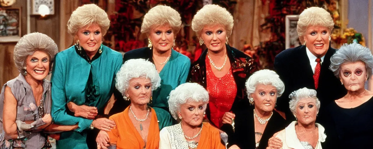 Image similar to Donald trump on The Golden Girls h.q. tv still”