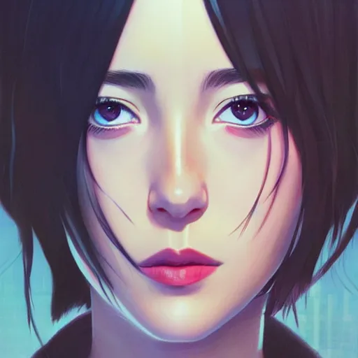 Image similar to dakota johnson as manga girl, realistic shaded perfect face, fine details. anime. realistic shaded lighting poster by ilya kuvshinov katsuhiro otomo ghost - in - the - shell, magali villeneuve, artgerm, jeremy lipkin and michael garmash and rob rey