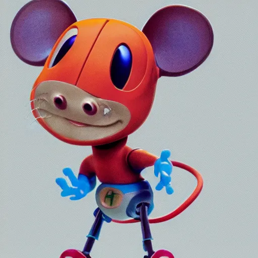 Prompt: cyborg mouse pixar