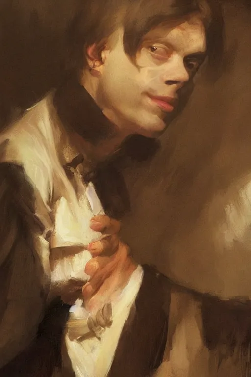 Image similar to beautiful portrait of anthropomorphic loaf of bread steve buscemi, art by anders zorn, wonderful masterpiece by greg rutkowski, beautiful cinematic light, american romanticism thomas lawrence, greg rutkowski