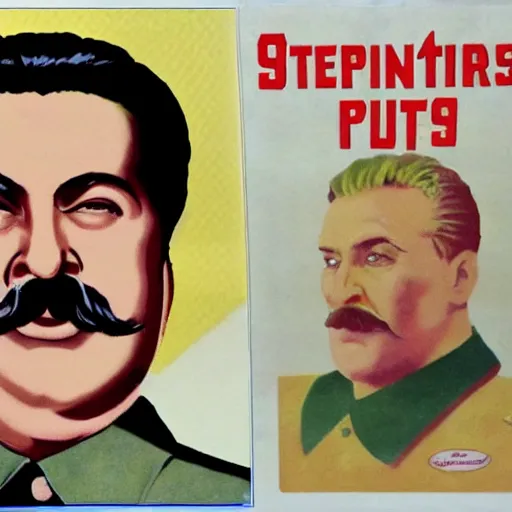 Prompt: stalin shaped reese\'s puffs