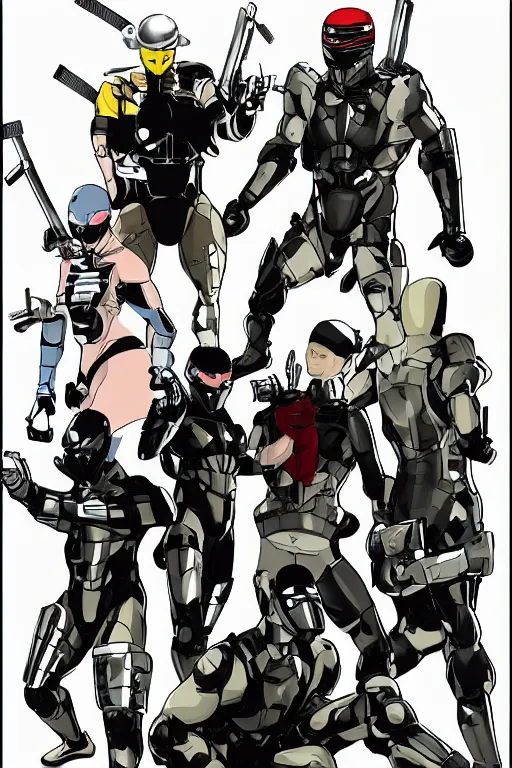 Image similar to robot ninja mask helmet metal gear solid snake pose training suit swat heros chaykin howard and campion pascale and cooke darwyn and davis jack