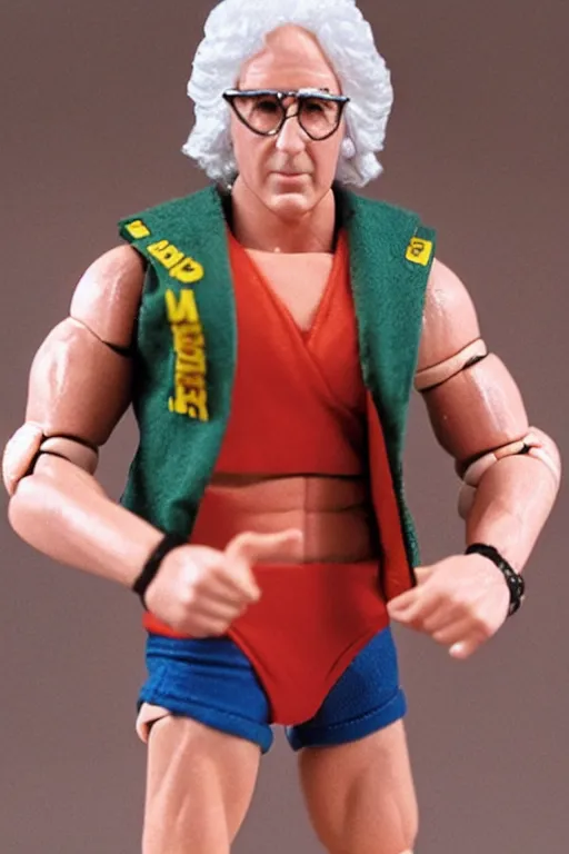 Image similar to larry david as a 1 9 8 0 s wrestling action figure