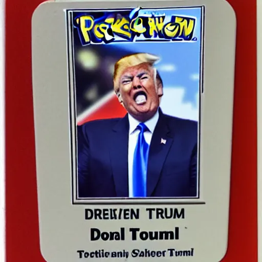 Image similar to donald trump as a pokemon card, pokemon card