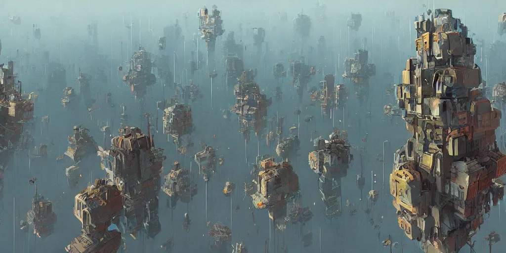 Image similar to floating city by ian mcque