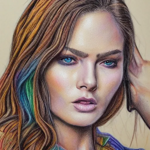 Image similar to Colored pencil art on paper, highly detailed, artstation, PrismaColor