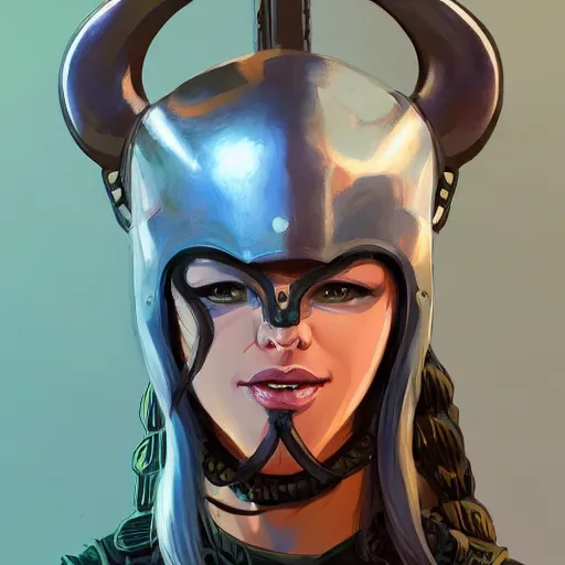 Image similar to cyberpunk viking helmet mask warrior goddess robot ninja fantasy, art gta 5 cover, official fanart behance hd artstation by jesper ejsing, by rhads, makoto shinkai and lois van baarle, ilya kuvshinov, ossdraws