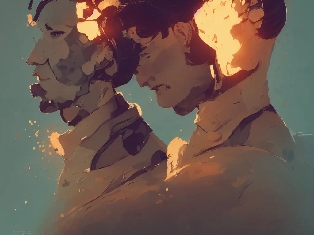 Image similar to soldier smooth face median photoshop filter cutout vector behance hd by artgerm, jesper ejsing, by rhads, makoto shinkai and lois van baarle, ilya kuvshinov, rossdraws, illustration, art by ilya kuvshinov and gustav klimt