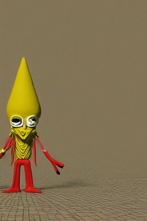 Image similar to clay style 3 d render of abstract sun - headed character'mason lindroth '!!!!!'hylics style '!!! multimedia, stylized, 3 d graphics, 4 k image