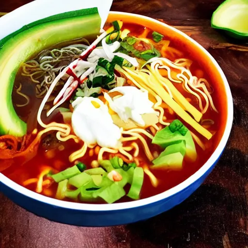 Prompt: taco ramen