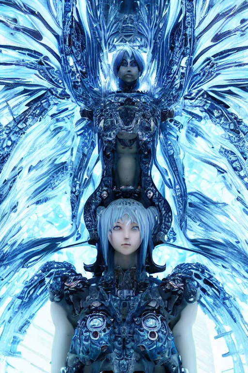 Image similar to heartbreaking portrait of cosmic angel at the entrance of a stunning portal to the universe by yoji shinkawa, yoshitaka amano, james jean, sense of wonder, intricate beautiful cosmic opal filigree details, 8 k octane render, cinematic lighting,