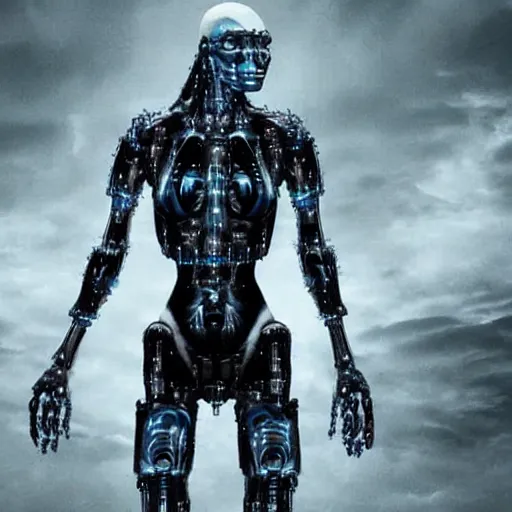 Prompt: amazing movie still of a bio-cybernetic mutant female beast-human