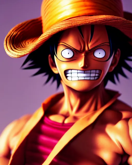 Image similar to luffy | | artgerm, deviantart, realistic, dramatic shadowing, 8 k, hd, octane render, perfect