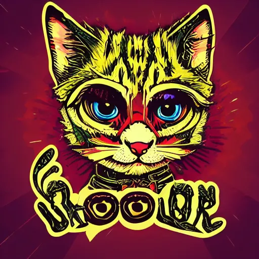 Image similar to Blood thirsty emperor of the world kitten, sticker, highly detailed, colorful, illustration, drama, smooth and clean vector curves, no jagged lines, vector art, smooth