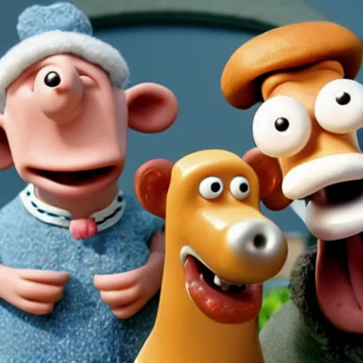 Prompt: wallace and gromit commit tax fraud