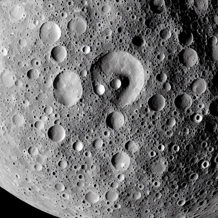 Image similar to wide angle view of the moon with punisher symbol embossed in the form of a lunar crater